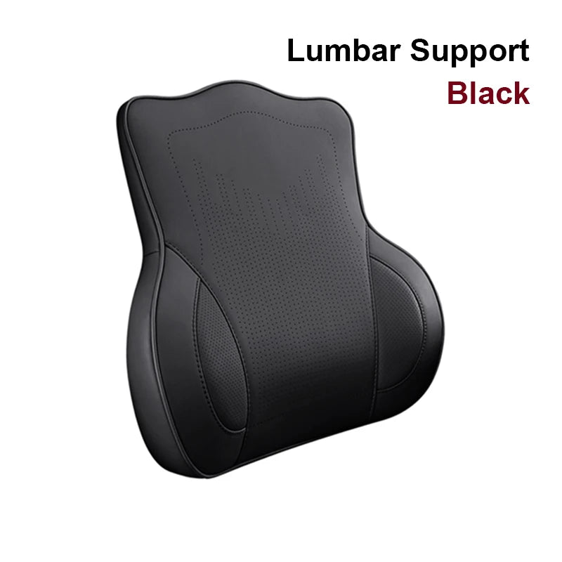 Coussin de nuque et support lombaire en mousse à mémoire de forme pour voiture, soulage le cou et le bas du dos, facile à installer, disponible en plusieurs couleurs
