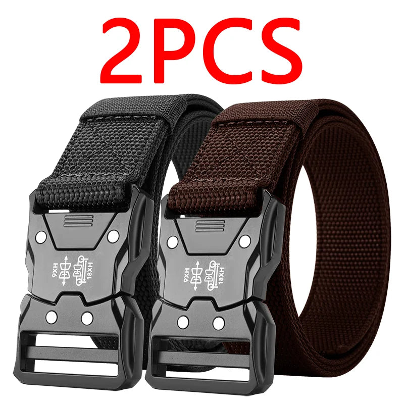 Ceinture DulWaist pour hommes et femmes, structure automatique durable, parfaite pour les aventures en plein air, accessoires unisexes, 2 pièces