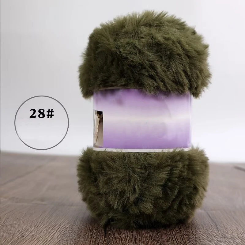 Fil de fausse fourrure 200g pour tricoter des pantoufles, des pulls chauds, des écharpes et des chapeaux faits à la main