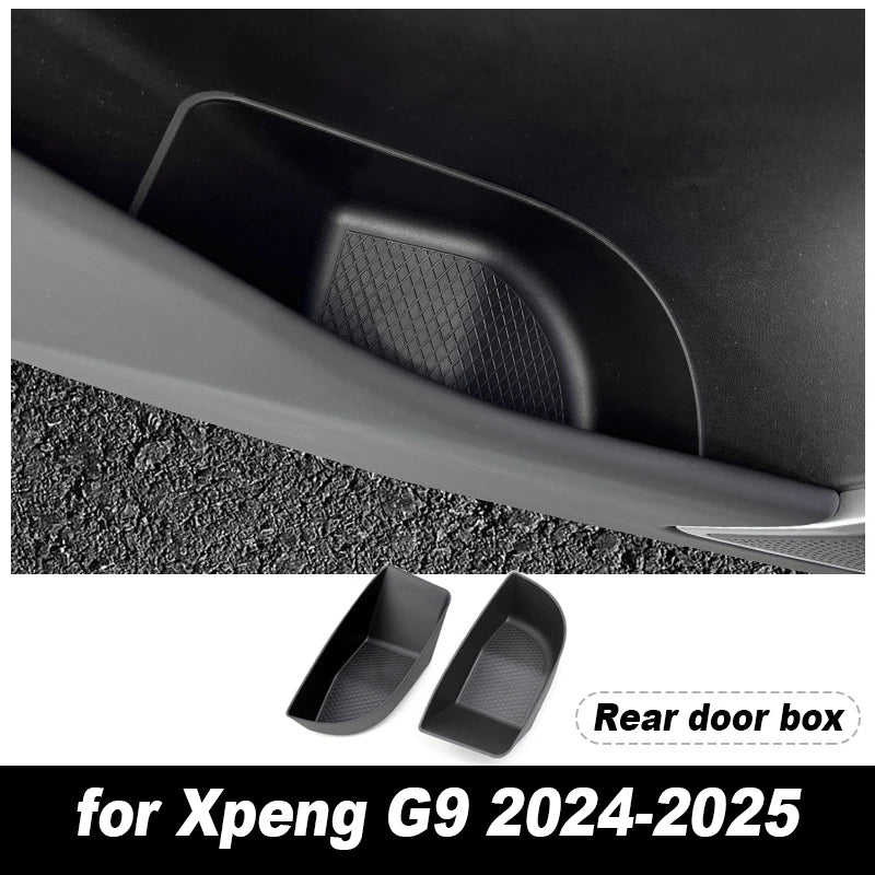 Boîte de rangement de commande centrale de voiture pour Xpeng G9 2022 – 20225, porte-gobelet, plateau de tableau de bord, organisateur de rangement, accessoires d'intérieur noirs