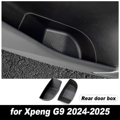 Boîte de rangement de commande centrale de voiture pour Xpeng G9 2022 – 20225, porte-gobelet, plateau de tableau de bord, organisateur de rangement, accessoires d'intérieur noirs