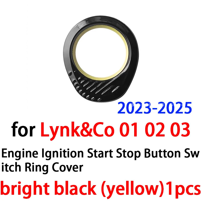 Couvercle d'anneau de commutateur de bouton d'arrêt de démarrage d'allumage de moteur pour Lynk & Co 01 02 03, accessoires d'intérieur 2021 2022 2023 2024 2025