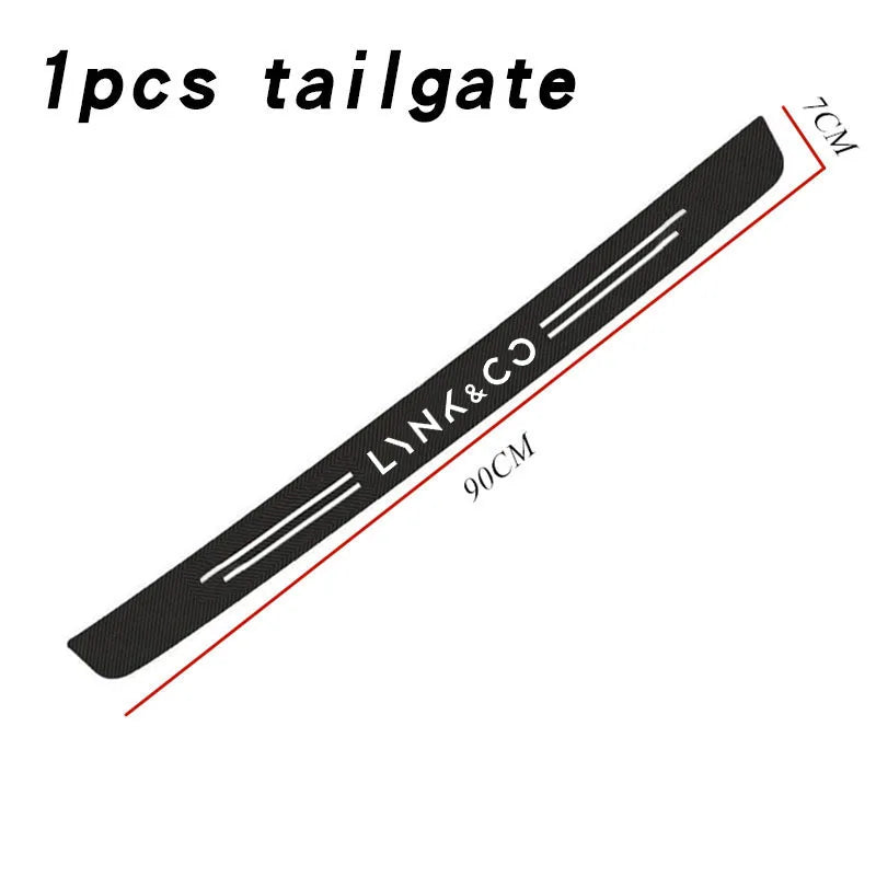 Autocollants de voiture en fibre de carbone Protecteur de seuil de porte Bande de protection de pare-chocs pour Lynk & Co 01 05 09 02 Lynk Co 03 EM-F 06 Accessoires Phev