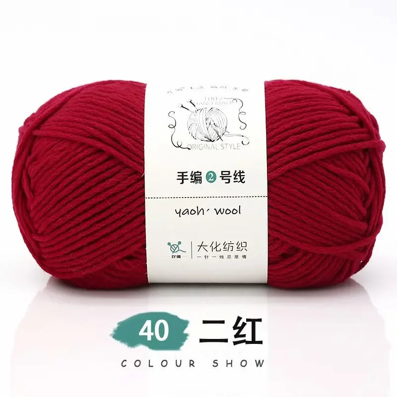 Fil de Coton Crocheté à la Main, 100g, Bricolage, Laine pour Bébé, Écharpe, Veste, Pull