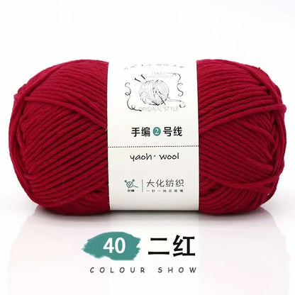 Fil de Coton Crocheté à la Main, 100g, Bricolage, Laine pour Bébé, Écharpe, Veste, Pull