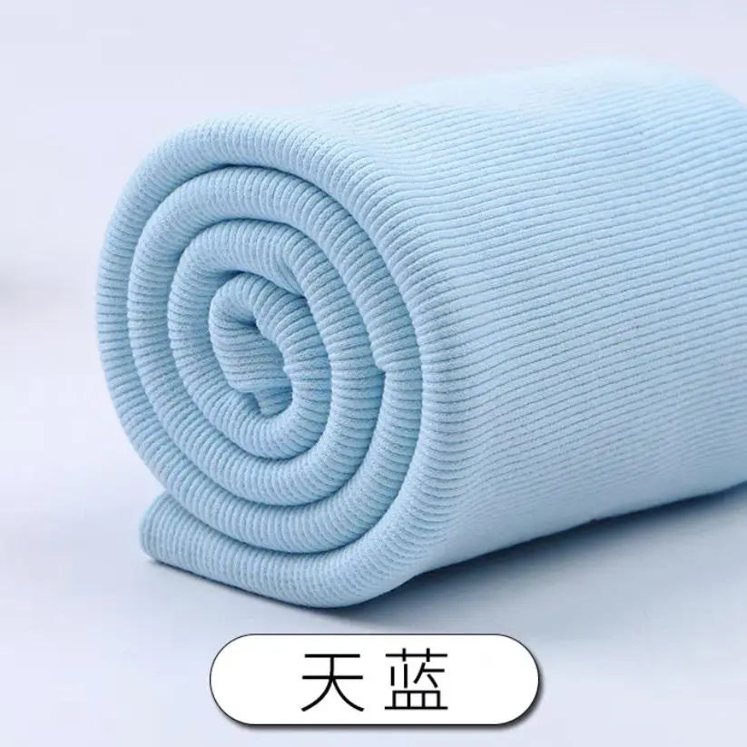 Tissu fileté élastique en coton, manches de sweat-shirt, col, ourlet, bord inférieur, tissu tricoté à revers élastique pour vêtements