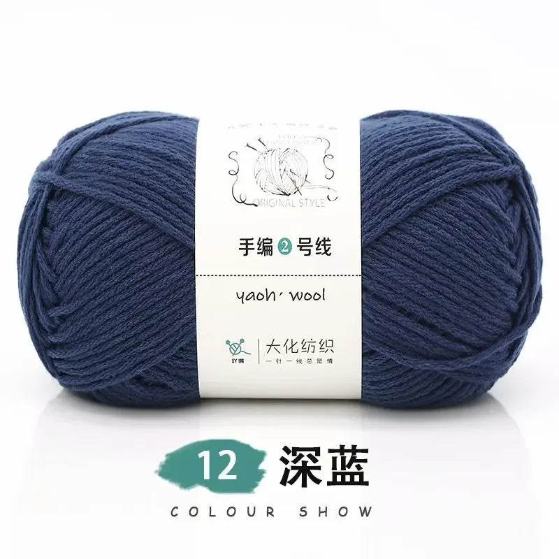 Fil de Coton Crocheté à la Main, 100g, Bricolage, Laine pour Bébé, Écharpe, Veste, Pull
