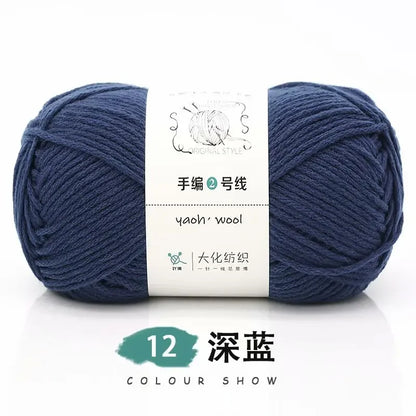 Fil de Coton Crocheté à la Main, 100g, Bricolage, Laine pour Bébé, Écharpe, Veste, Pull