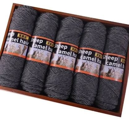 Fil de cachemire épais pour Crochet, tricot à la main, pull, écharpes, manteaux, chapeau, gants, bricolage, fil de laine d'alpaga doux et chaud, 500 g/ensemble