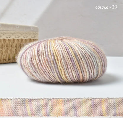 Rouleau de fil à gâteau dégradé, 50g/rouleau, bricolage, laine tricotée à la main, fil Mohair, fil de coton, fil doux au Crochet, vêtements, chapeau, écharpe