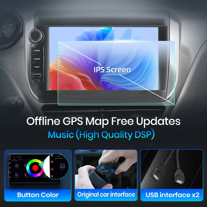 Junsun 8 "sans fil CarPlay Android Auto autoradio pour Peugeot 2008 208 2012 2013-2018 GPS stéréo multimédia WiFi 4G 8core RDS