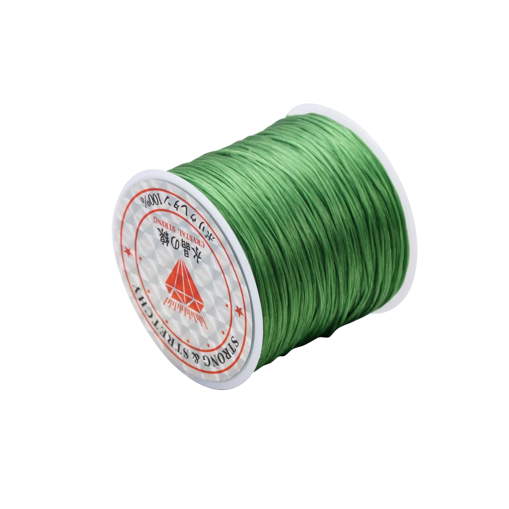 Fil élastique rond en cristal, 10 mètres, 0.7mm, cordon extensible en caoutchouc et Nylon pour la fabrication de bijoux, Bracelet de perles