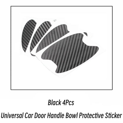 Autocollant universel de protection contre les rayures pour poignée de porte de voiture, accessoires de protection en Fiber de carbone pour poignée de porte Automobiles, 4 pièces/ensemble