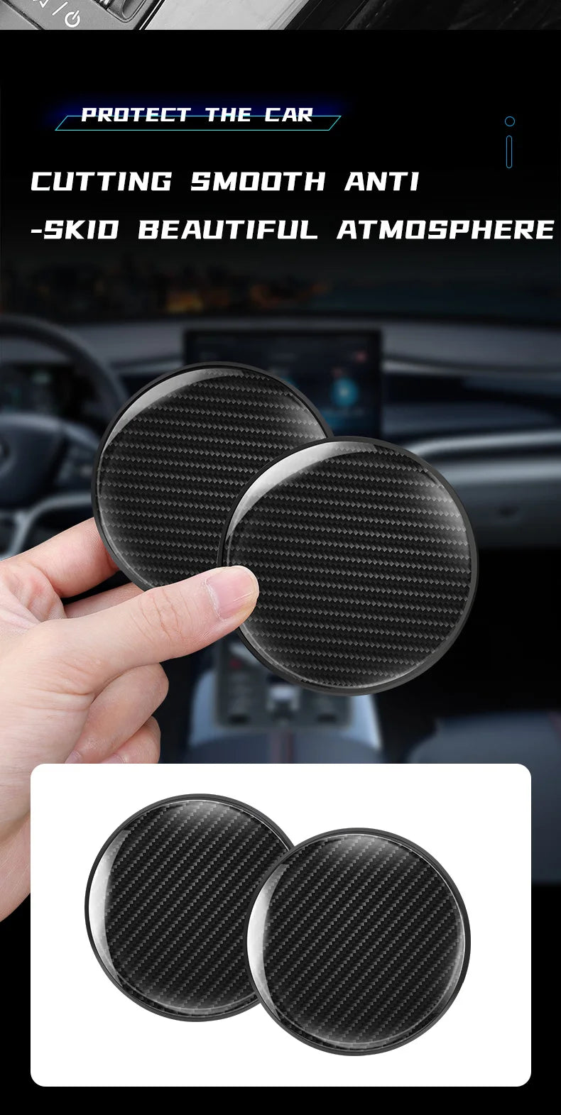 Tapis de dessous de verre antidérapant pour tasse d'eau de voiture, 2 pièces, pour Chery Jaecoo J7 J8 7 Tiggo 8plus 8 5 Plus 7pro Max Omoda 5 C5 Arrizo