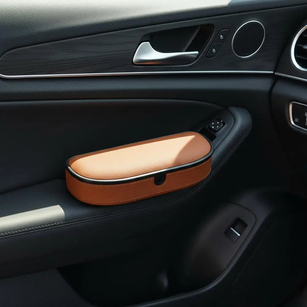 Support d'accoudoir de porte de voiture universel, hauteur réglable, coussin de rangement, accoudoir de voiture avec boîte en cuir PU souple, support d'accoudoir X2Y0