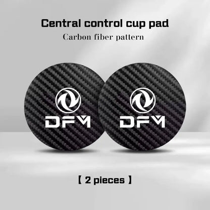 Tapis de dessous de verre de voiture en Fiber de carbone, pour Dongfeng DFM Aeolus ax3 k01 Ax5 580 h30 c31 ax7 AX4, support de verre d'eau, accessoires antidérapants