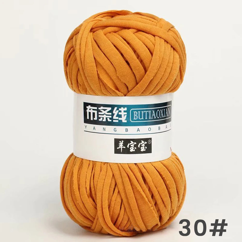 Fil épais de 100g, tissu coloré Super doux, bande de fil pour tricoter à la main, sac tissé, panier de tapis, matériel tricoté à la main, bricolage