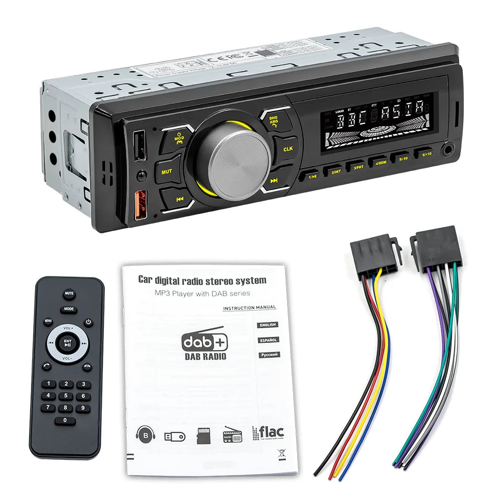 ESSGOO 1 DIN DAB + autoradio universelle RDS AM FM Double USB Bluetooth Freisprecheinrichtung SD AUX IN TF avec télécommande