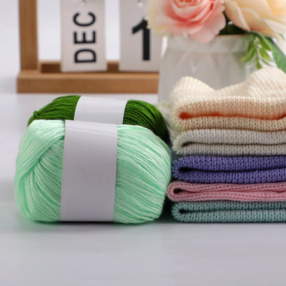 Fil de mélange de soie de luxe 6 pièces/ensemble, 50g chacun, fil à tricoter doux adapté aux pulls, couvertures et écharpes pour bébé, plusieurs couleurs