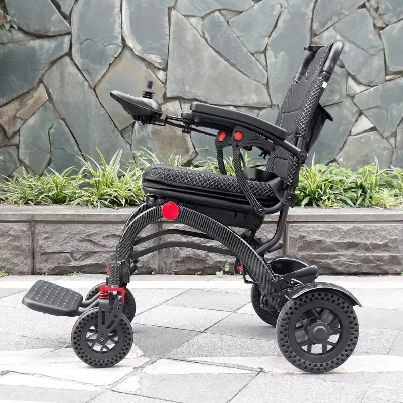Fauteuil roulant électrique pliable et léger, moteur sans balais, entraînement automatique à distance