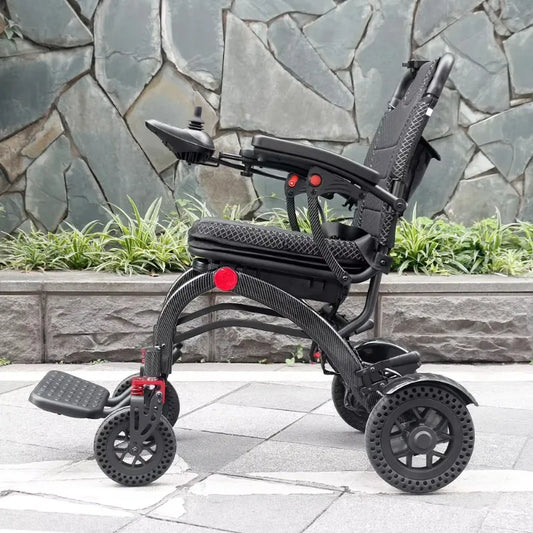 Fauteuil roulant électrique pliable et léger, moteur sans balais, entraînement automatique à distance