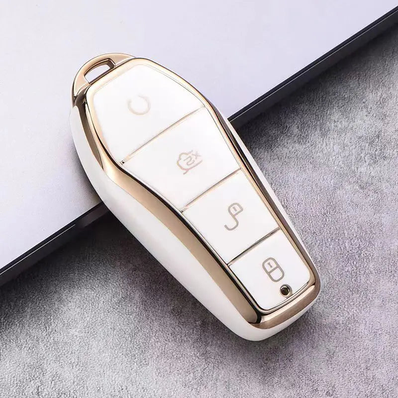 Étui pour clé de voiture en TPU à 4 boutons, housse de protection pour télécommande BYD Atto 3 Han EV Dolphin, accessoires automobiles