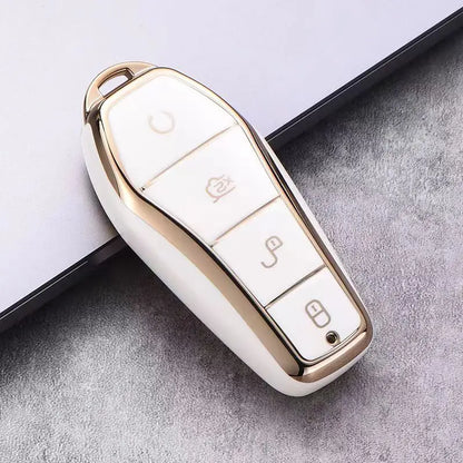 Étui pour clé de voiture en TPU à 4 boutons, housse de protection pour télécommande BYD Atto 3 Han EV Dolphin, accessoires automobiles