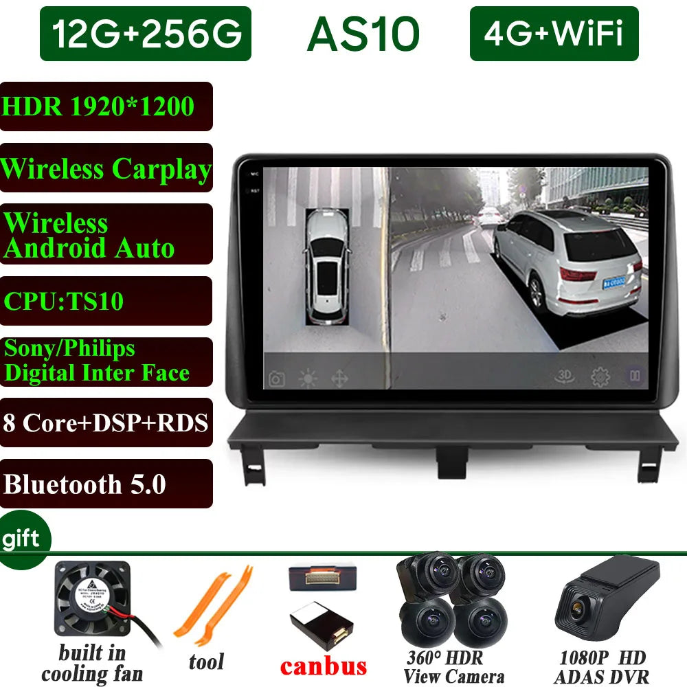 Autoradio Carplay pour Peugeot Partner 1 2002-2008 Partner origine 1 2008-2011 GPS Android Auto lecteur multimédia stéréo No 2din