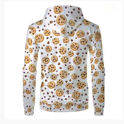 Sweat à capuche personnalisé imprimé en 3D avec fermeture éclair, lien à capuche pour hommes automne/hiver