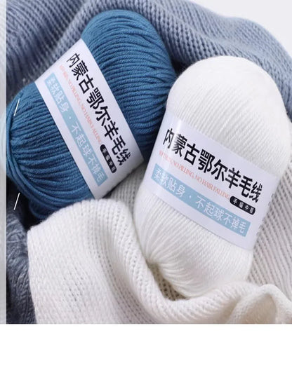 Fil de laine pour enfants, crochet à la main pour chapeaux, écharpes, chandails, optique moyenne, doux pour la peau, doux, 6 rôles, 100 g/ensemble