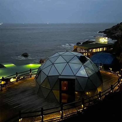 Tente dôme en verre de luxe de Style moderne pour 2-3 personnes, cadre en aluminium, tente extérieure en verre trempé pour fête, hôtel Igloo