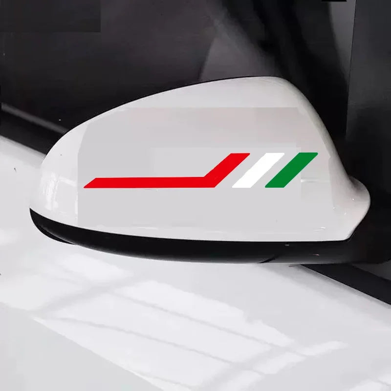 ملصق مرآة الرؤية الخلفية للسيارة قطعتان لـ Alfa Romeo Sportiva Giulia Giulietta 159 156 MITO Stelvio 147 إكسسوارات السيارات