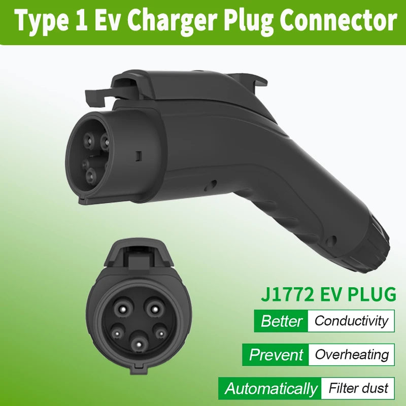 Prise de chargeur EV portable, connecteur SAE J1772, Type 1, 16A, 32A, 40A, 50A, États-Unis, voiture électrique, station de charge de véhicule, boîtier mural EVSE