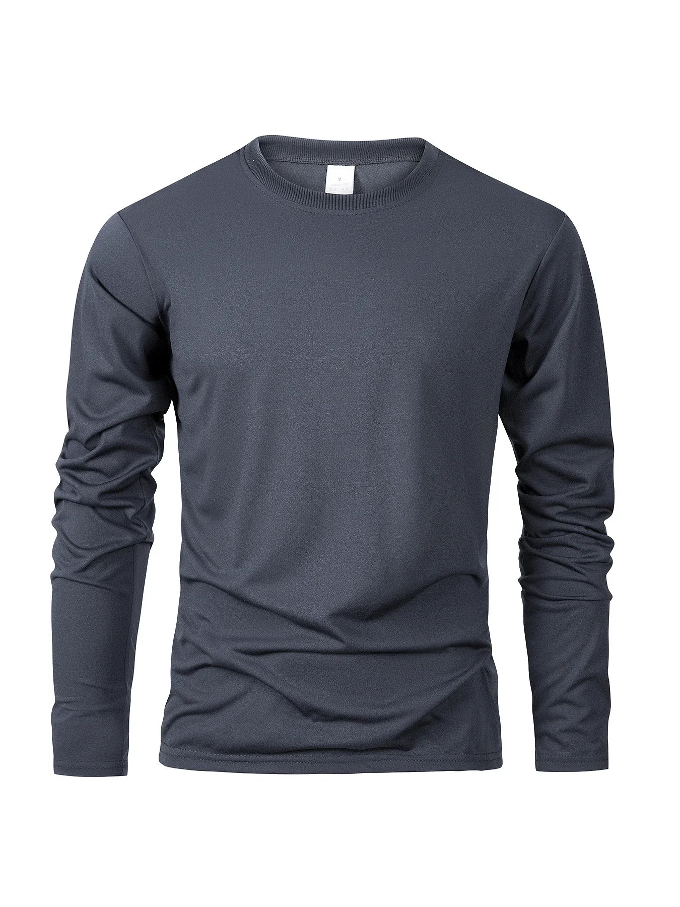 T-shirts à manches longues pour hommes, décontractés, col rond, évacuant l'humidité, hauts de sport pour hommes, confortables et polyvalents