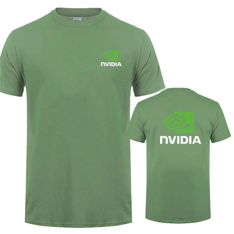 تي شيرت Nvidia رجالي صيفي بأكمام قصيرة قطن Nvidia تي شيرت رجالي كبير الحجم LH-033