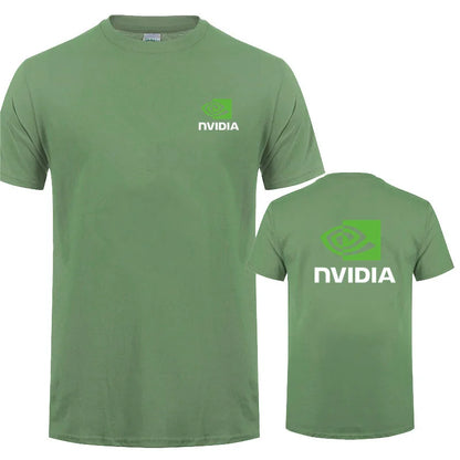 تي شيرت Nvidia رجالي صيفي بأكمام قصيرة قطن Nvidia تي شيرت رجالي كبير الحجم LH-033