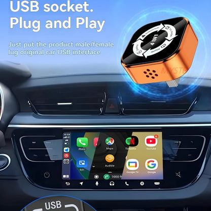 Adaptateur Carplay sans fil 4 en 1, mise à niveau 2026, lien miroir Airplay, WiFi + BT, système de voiture intelligent, écran de Projection, CarPlay Android Auto