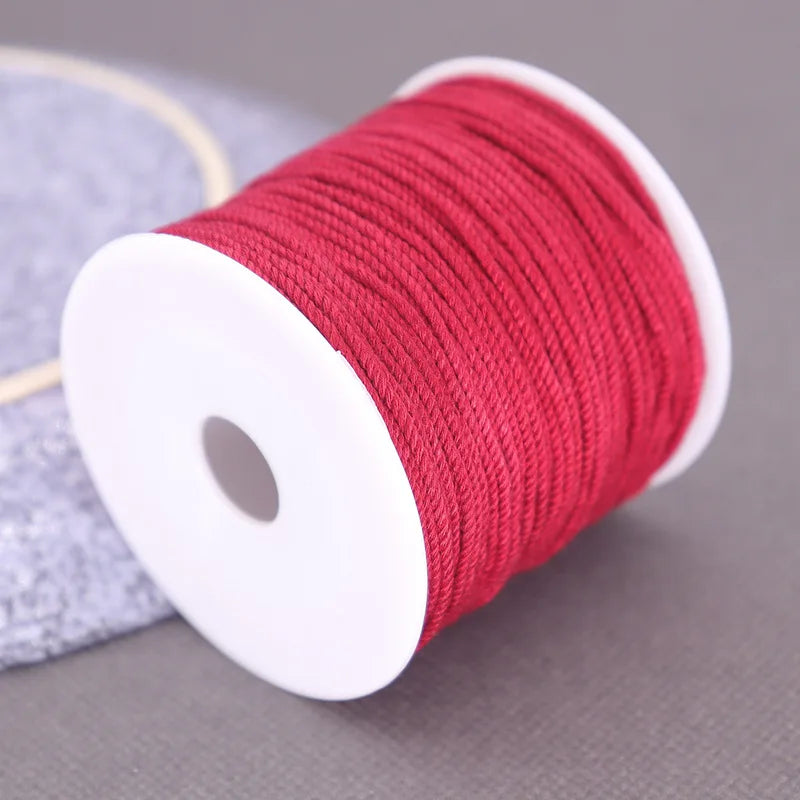 Corde de coton pour macramé, ficelle, ficelle, fil, artisanat, couture, tentures murales faites à la main, bohème, fête de mariage, décoration d'intérieur, 1.2mm, 37m