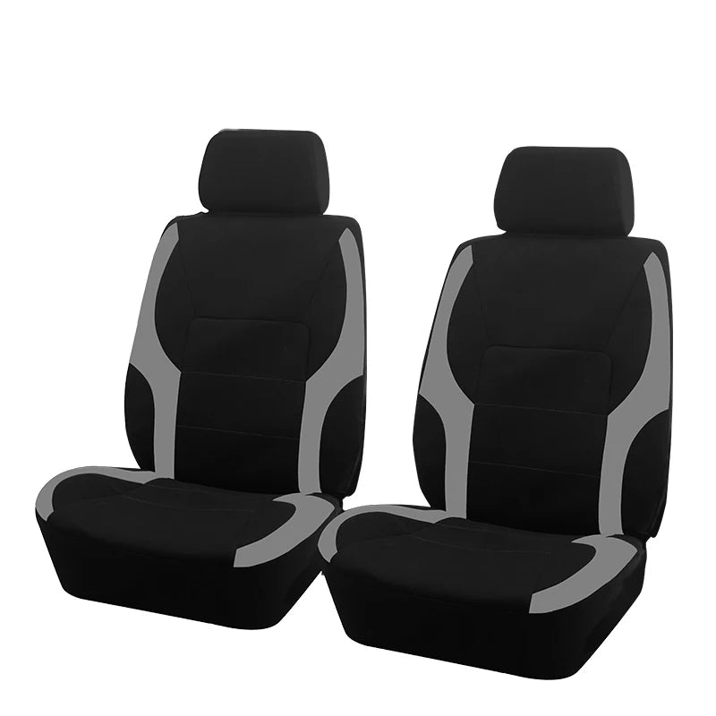 AUTO PLUS-Ensemble de Housses de Siège de Voiture Universelles en Polyester, Protection en Tissu Uni Bicolore, Accessoires Automobiles