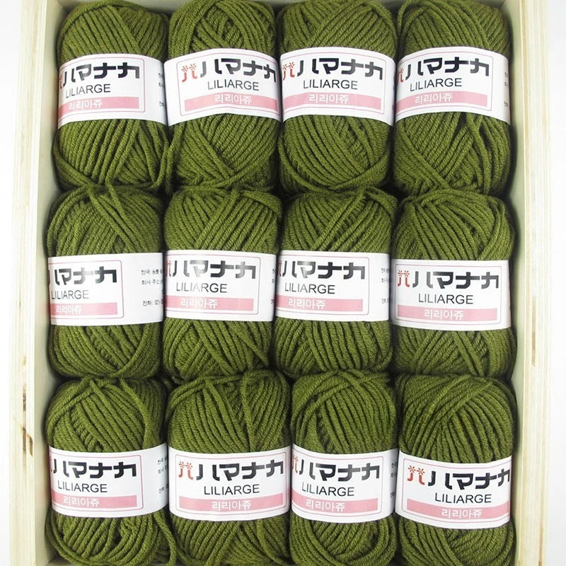 12 pièces 300g fil de lait fait à la main grossier bricolage tissage boule de fil pour pull chapeau écharpe et autres vêtements doux Crochet fil à tricoter