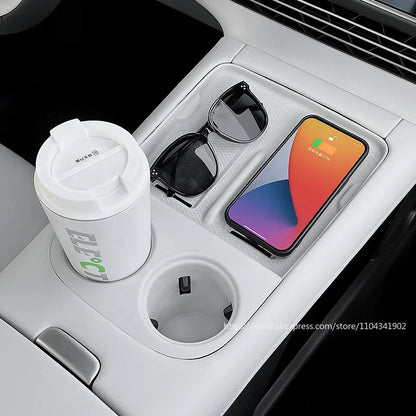 Xiaopeng-Coussin en silicone de charge sans fil, intérieur de protection, contrôle central, tasse à eau, adapté pour Xpeng G6