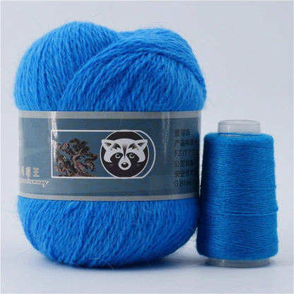 Fil de fourrure de vison pour fils pour tricoter et Crochet, fil de t-shirt en dentelle à 2 plis pour tricoter à la main, couture, 1 écheveau 340 M 50 + 20g