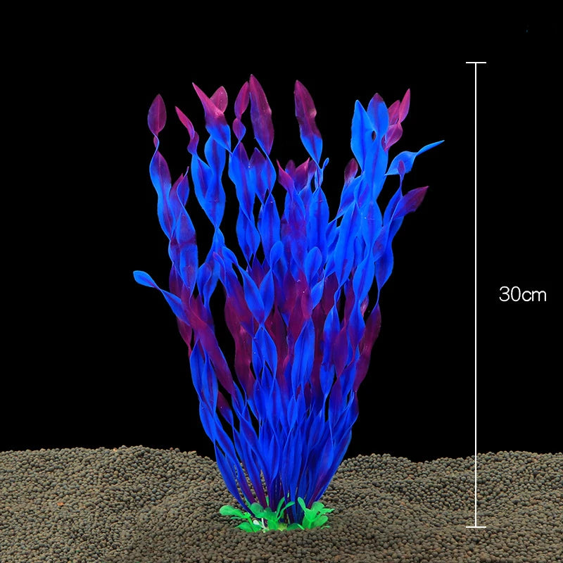 Plantes artificielles décoratives pour aquarium, herbe aquatique en plastique pour décorations d'aquarium, accessoires pour aquarium, plantas acuario