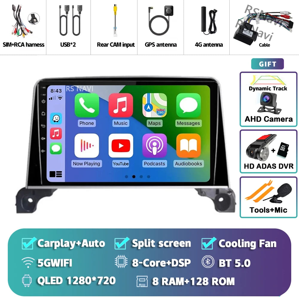 Android 15 Carplay Auto 2K écran autoradio multimédia lecteur vidéo pour Peugeot 5008 4008 3008 2017 - 2020 2din Autoradio stéréo