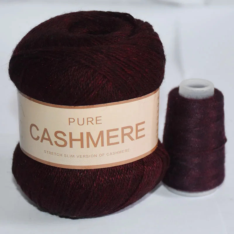 Fil de cachemire pour un crochet 3 plis peigné pur mongol chaud doux tissage flou tricot fil à main en cachemire 5 pièces