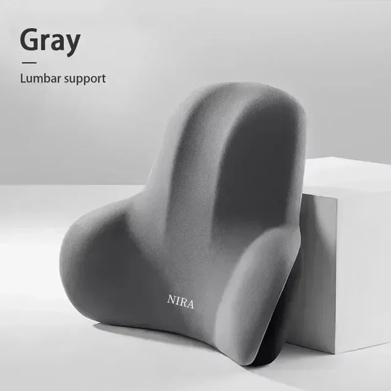 Ensemble d'oreillers de soutien lombaire et de nuque pour siège de voiture, appui-tête et soutien lombaire pour chaise de bureau et chaise de gaming