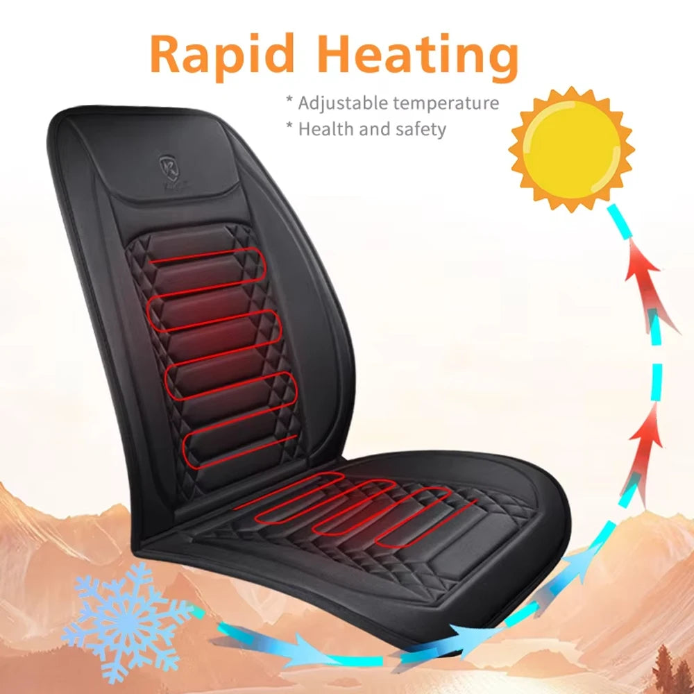 1/2 pièces hiver chauffé housse de siège de voiture 12V chauffage plus chaud coussin de siège de voiture Auto universel siège de voiture protecteur cape couverture tampons ensemble