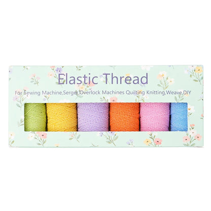 Fil inférieur et fil élastique pour machine à coudre, 0.6mm d'épaisseur, 20 mètres (fil fin en polyester à haute élasticité) avec étiquettes de perles