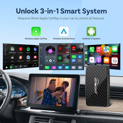 Ottocast Play2video Pro adaptateur Carplay sans fil boîtier AI Android Auto Netflix lecture vidéo YouTube miroir d'écran 1080p pour Audi