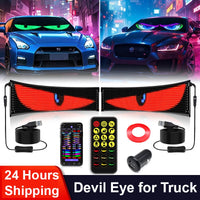 Écran LED Flexible pour Voiture pour Camion Yeux Panneau Pixel Matrice LED RGB Panneau d'Affichage pour Voiture Animation Télécommande Affichage Flexible Lumière USB 5V Prend en Charge le Français/Espagnol/Portugais